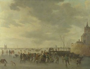 A Scene On The Ice Near Dordrecht — Jan Josephszoon Van Goyen