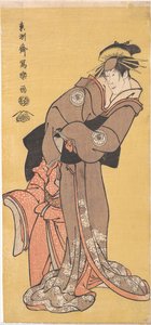 Actor Segawa Tomisaburo Ii As The Courtesan Toyama And Actor Ichikawa Kurizo As Higashiyama Yoshiwakamaru — Toshusai Sharaku, Ukiyo-e