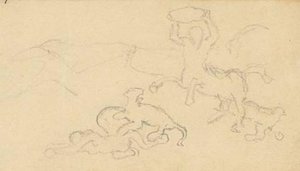 Sketch After The Mosaic ''the Fight Of The Centaur'' — Nicholas Roerich