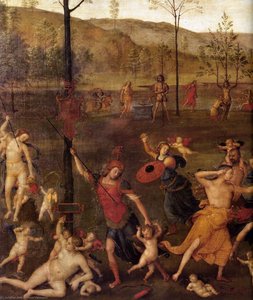 Combate Del Amor Y La Castidad (detalle) — Pietro Perugino