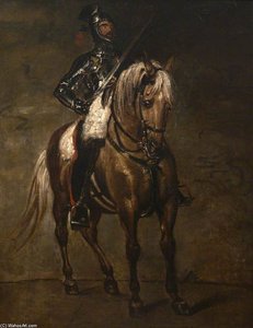Study Of A Man In Armour On Horseback — Benjamin Robert Haydon