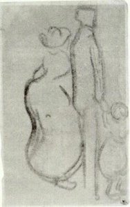 Sketch Of A Couple Walking With A Child — Vincent Van Gog, Post-impressionism