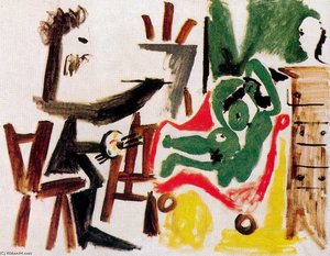 The Painter And His Model 28 — Pablo Picasso, Cubist Representation