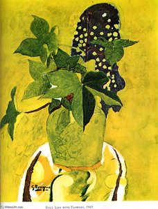 Naturaleza Muerta Con Flores — Georges Braque, Naturaleza Muerta Cubista