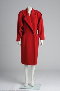 Wool And Red Cashmere Coat — Gianni Versace, Luxury Fashion