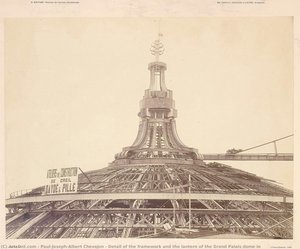 Detail Of The Framework And The Lantern Of The Grand Palais Dome In — Paul-joseph-albert Chevojon