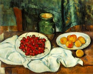 Still Life With Plate Of Cherries — Pol Sezan, Post-impressionism