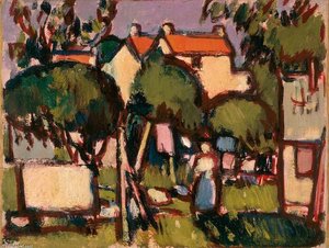 Roofs At Saintonge — John Duncan Fergusson