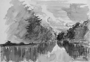 A Lake In The Woods — Paul Huet