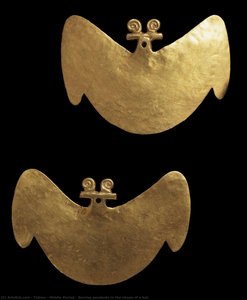 Earring Pendants In The Shape Of A Bat — Tolima - Middle Period