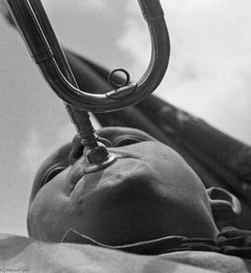 Pioneer with a horn