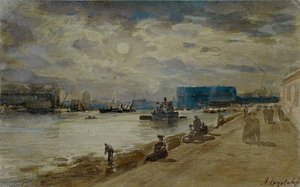 Moonlit Night In St. Petersburg — Alexei Petrovich Bogoliubov