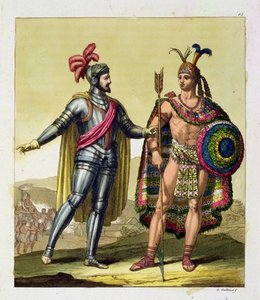 The Encounter Between Hernando Cortes — Gallo Gallina