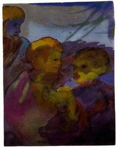 Two Women (bearded Olderr Man) — Emile Nolde