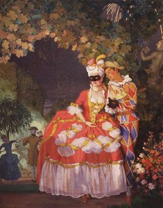 Lady And Harlequin — Konstantin Andreevic Somov