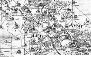 Karte Der Ämter Liebenwerda Und Schlieben Von Petrus — Pieter Schenck