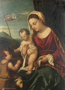 Madonna And Child With The Infant Saint John — Polidoro Da Lanciano