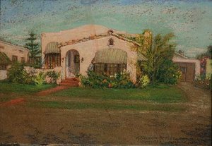 House In Coronado, California, (painting) — Mary Agnes Yerkes