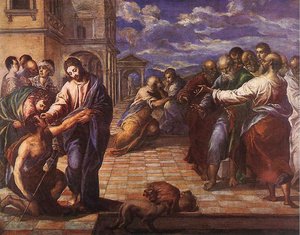 Christ Healing The Blind Man — El Greco, Baroque