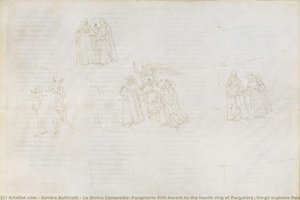 La Divina Commedia, Purgatorio Xvii Ascent To The Fourth Ring Of Purgatory: Vergil Explains Purgatory To Dante — Sandro Botticelli, Early Renaissance