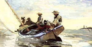 Sailing The Catboat — Winslow Homer