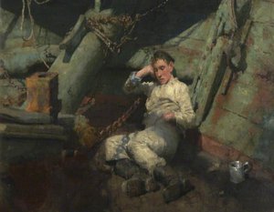 Taking A Spell — Henry Scott Tuke