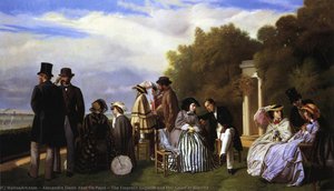 The Empress Eugenie And Her Court At Biarritz — Alexandre Denis Abel De Pujol