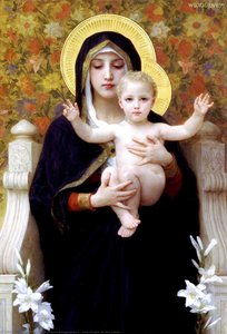 The Virgin Of The Lilies — William-adolphe Bouguereau