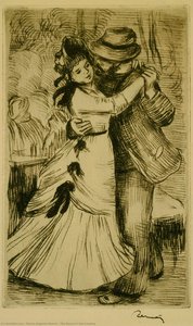 The Dance In The Country — Pierre-auguste Renoir, Impressionist Painting