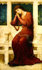 When Sorrow Comes To Summerday Roses — John Melhuish Strudwick