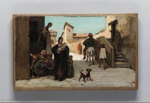 The Fable Of The Miller, His Son, And The Donkey No. 4 — Elihu Vedder, Symbolism