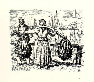 Fishmonger. Astrakhan — Boris Mikhailovich Kustodiev