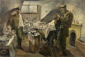 16th Us Medical Regiment Field Dental Service Operating During An Attack — Leslie Cole