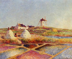 Landscape With Mill Near The Salt Ponds — Ferdinand Du Puigaudeau