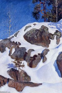 Snow-covered Cliffs At Kalela — Аксел Гален-калела