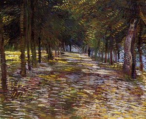 Avenue In Voyer D'argenson Park At Asnieres — Vincent Willem Van Gogh, Post-impressionism
