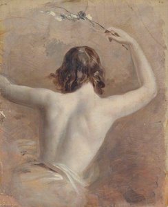 Sketch Of Half Length Female Figure — Edmund Thomas Parris