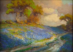 Late Afternoon In The Bluebonnets, S. W. Texas — Robert Julian Onderdonk