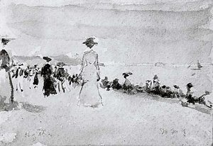 Beach At Blythe, (painting) — Mahonri Young