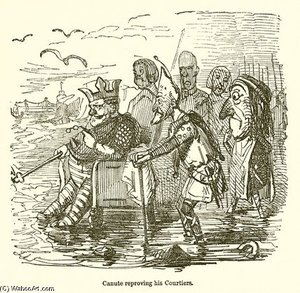 Canute Reproving His Courtiers — John Leech