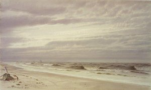 Beach Scene With Barrel And Anchor — William Trost Richards
