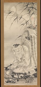 Tōkaibō With A Fishing Basket — Soga Shōhaku