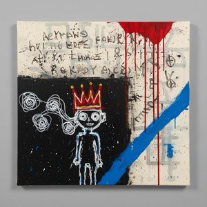 The Sovereign Void: A Fragmented Monarchy Amidst Chaotic Glyphs And Crimson Echoes — Laurent Girard