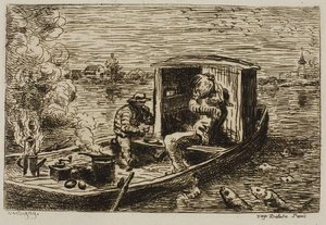 Swallowing (meal On The Boat) — Charles-françois Daubigny