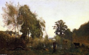 The Ponds Of Ville D'avray — Jean-baptiste-camille Corot, Impressionism