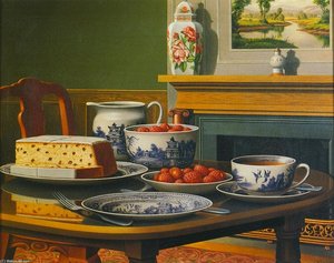 Tea, Cake And Strawberries — Levi Wells Prentice
