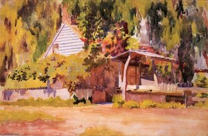 The Summer House — Thomas Pollock Anshutz, Impressionism