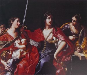Allegory Of Justice, Charity, And Prudence — Elisabetta Sirani