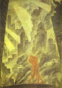 The Kiss — Mstislav Dobuzhinsky