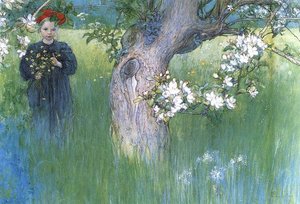 Apple Tree In Blossom — Carl Larsson